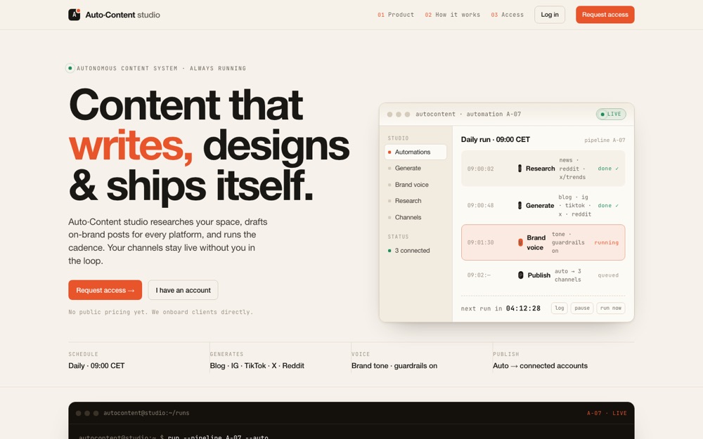 Auto-Content - autonomous content studio